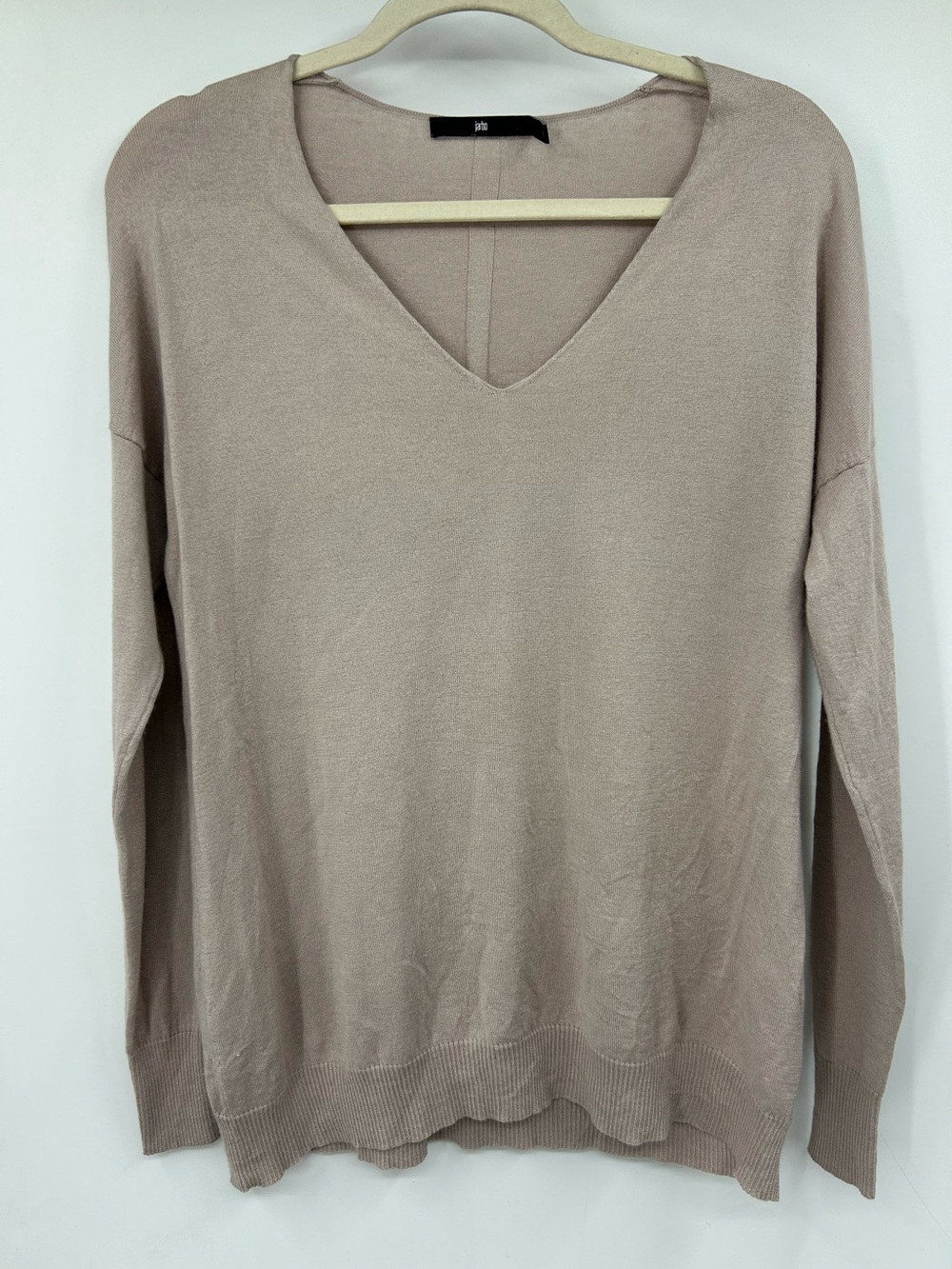 Jarbo Women’s Sweater Silk Cashmere Lightweight V Neck Pullover Size Small